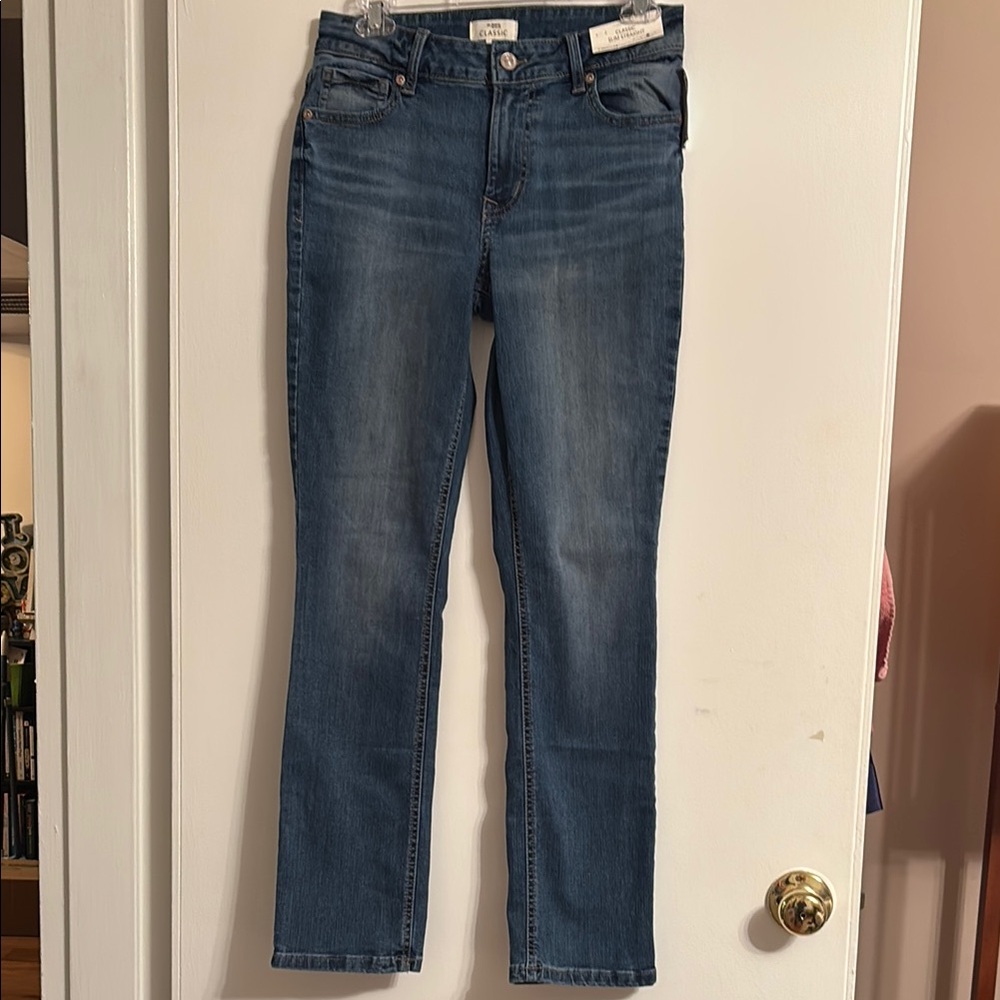Classic Slim Straight Blue Denim Jeans